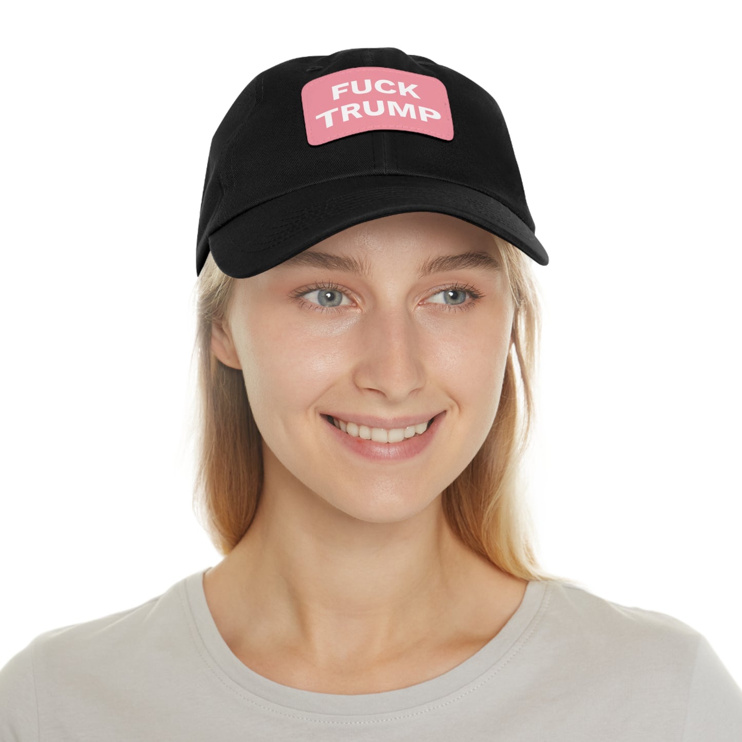 FUCK TRUMP - Dad Hat with Leather Patch