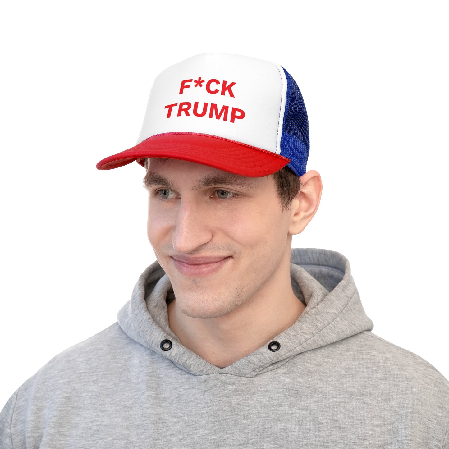 F*CK TRUMP - Trucker Caps, Red Letters, Anti-MAGA Hat