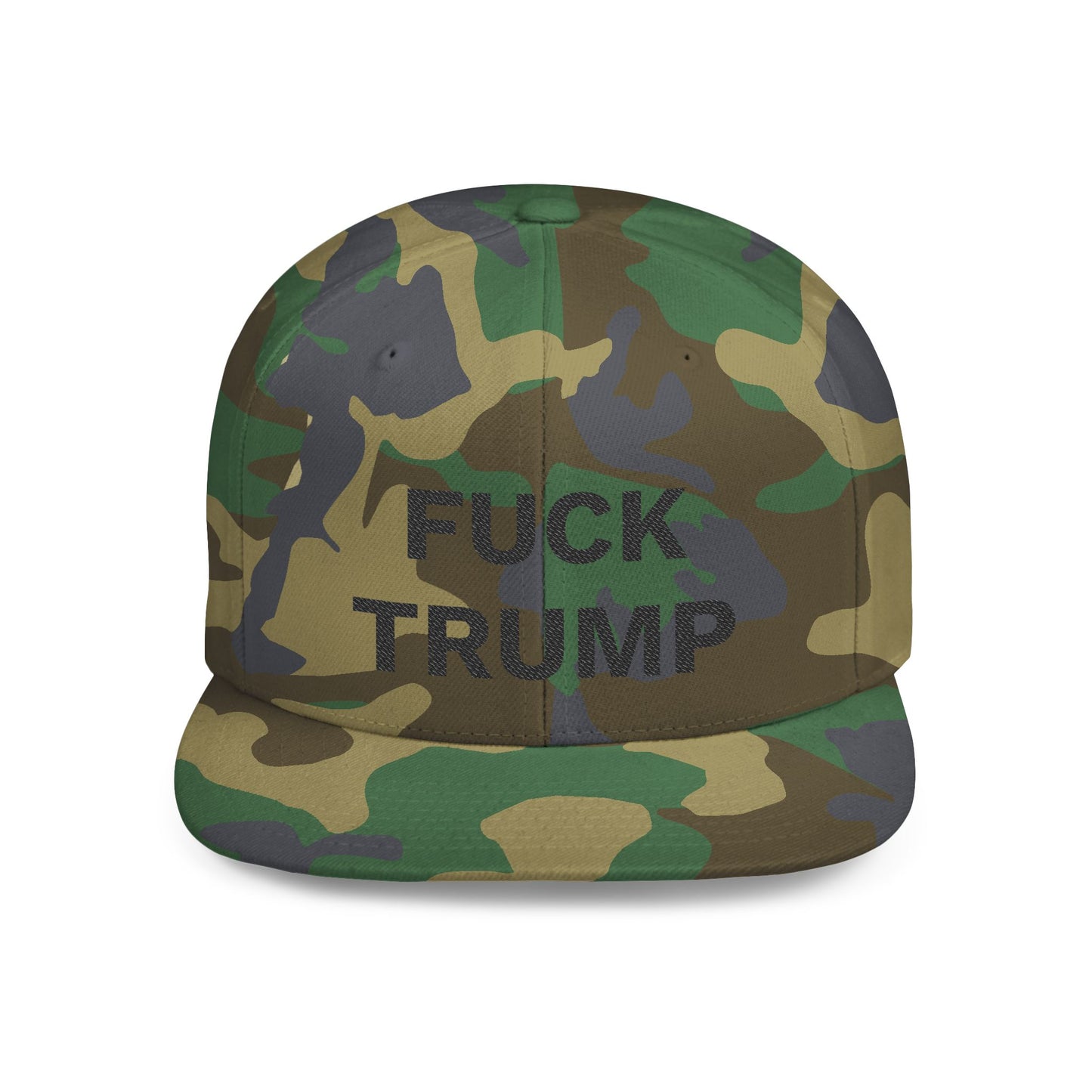 FUCK TRUMP Flat Bill Snapback Cap