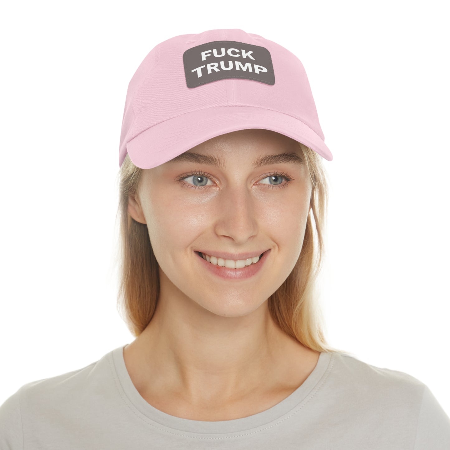 FUCK TRUMP - Dad Hat with Leather Patch