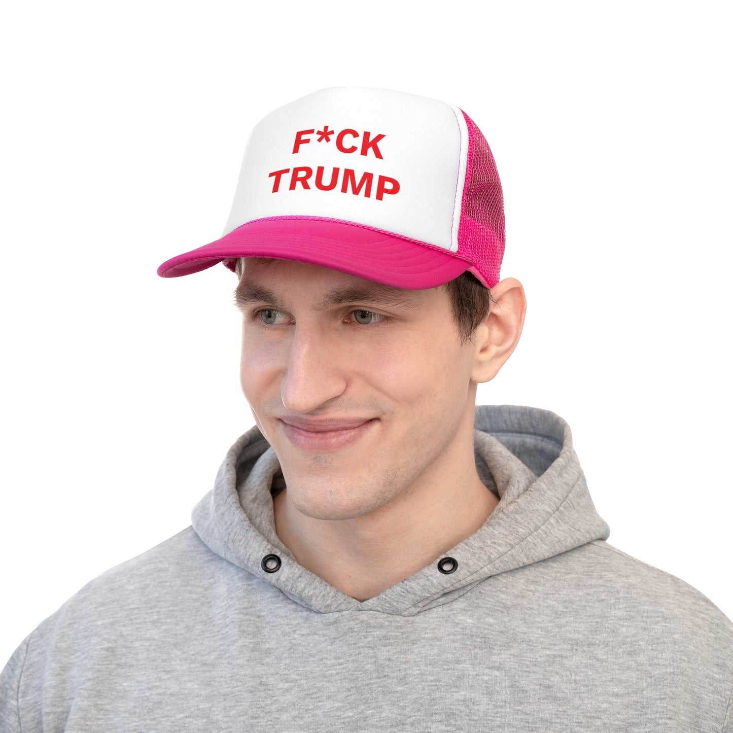 F*CK TRUMP - Trucker Caps, Red Letters, Anti-MAGA Hat