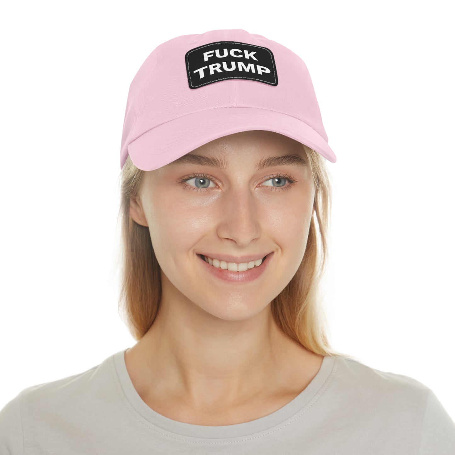 FUCK TRUMP - Dad Hat with Leather Patch