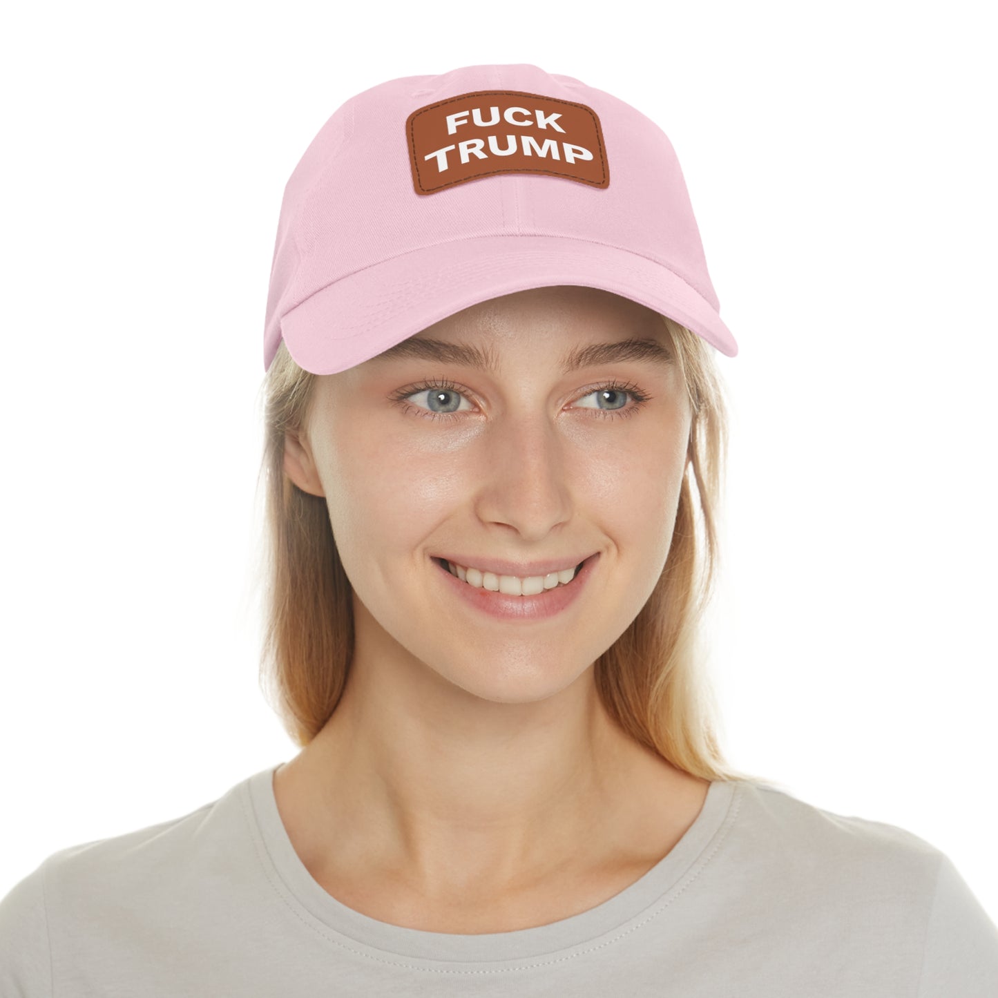 FUCK TRUMP - Dad Hat with Leather Patch
