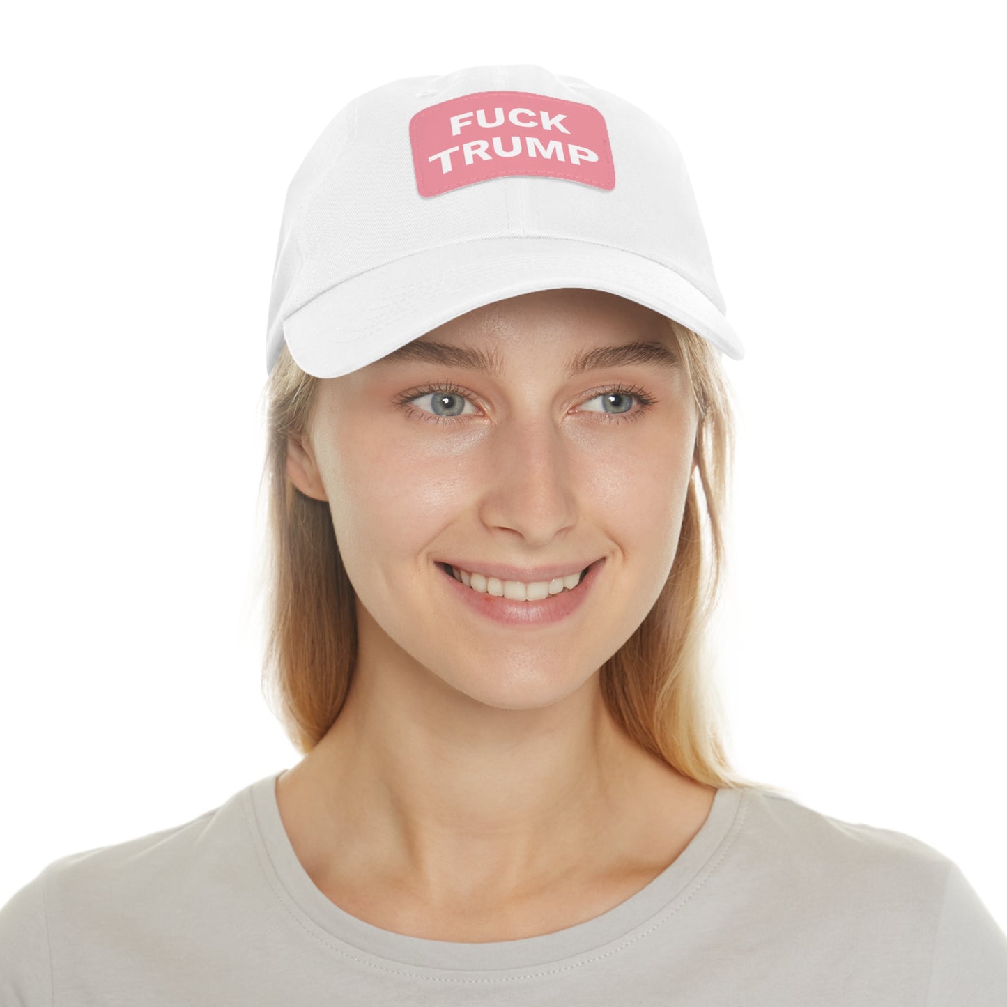 FUCK TRUMP - Dad Hat with Leather Patch