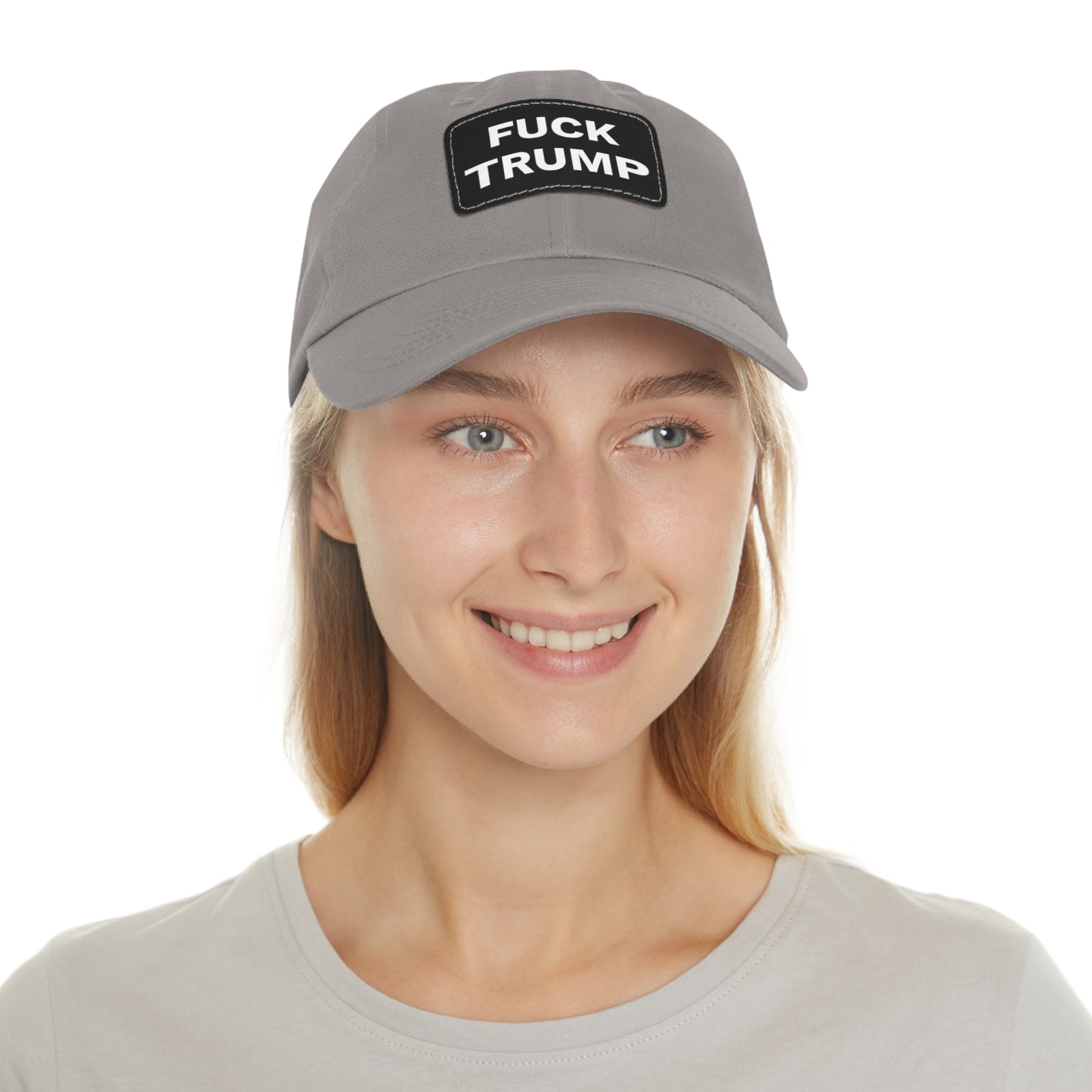 FUCK TRUMP - Dad Hat with Leather Patch