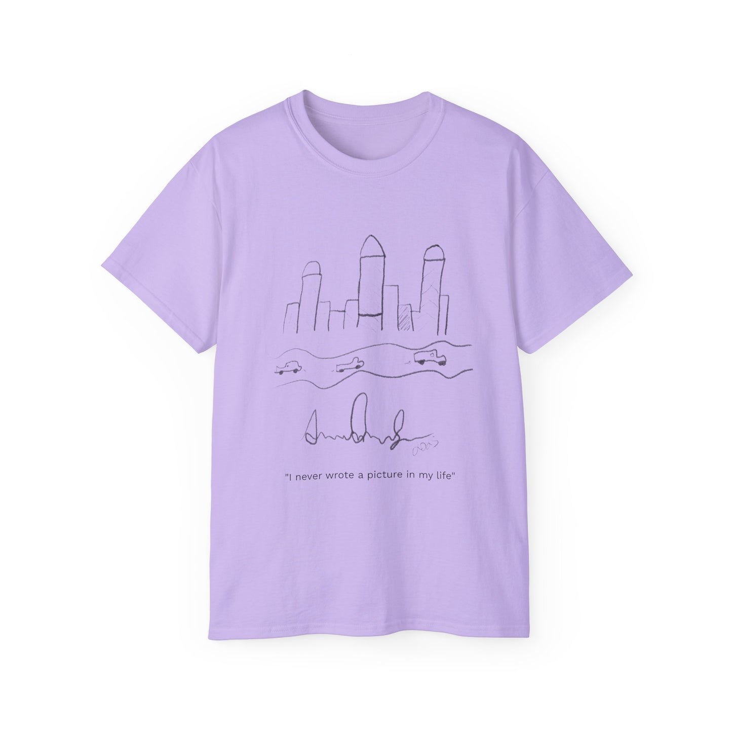 "I never wrote a picture in my life" T-shirt