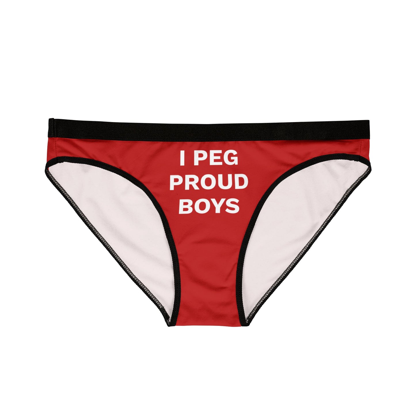 I PEG PROUD BOYS - Bold Statement Women's Underwear, Funny Panties for Gifting, Pride Apparel, Cheeky Underwear, AOP Lingerie