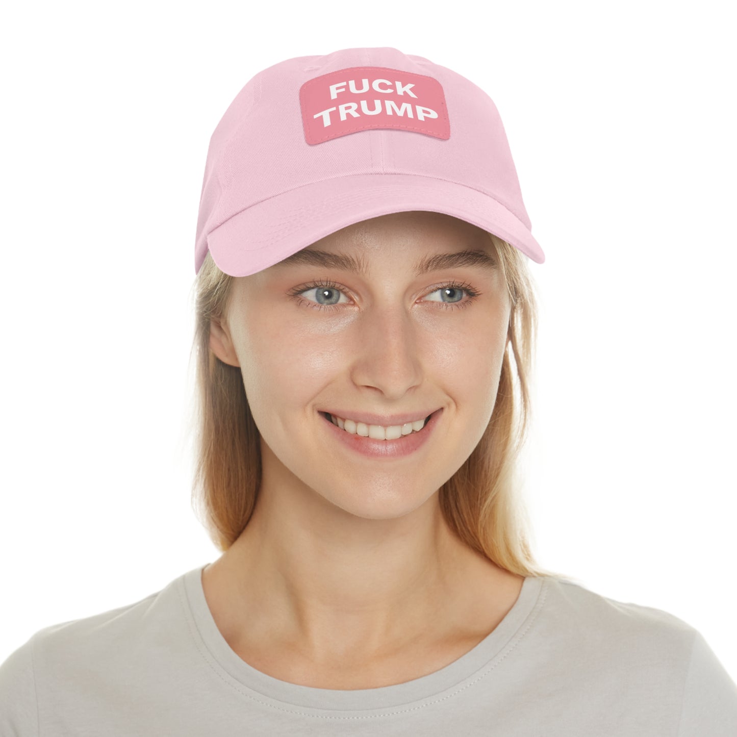 FUCK TRUMP - Dad Hat with Leather Patch