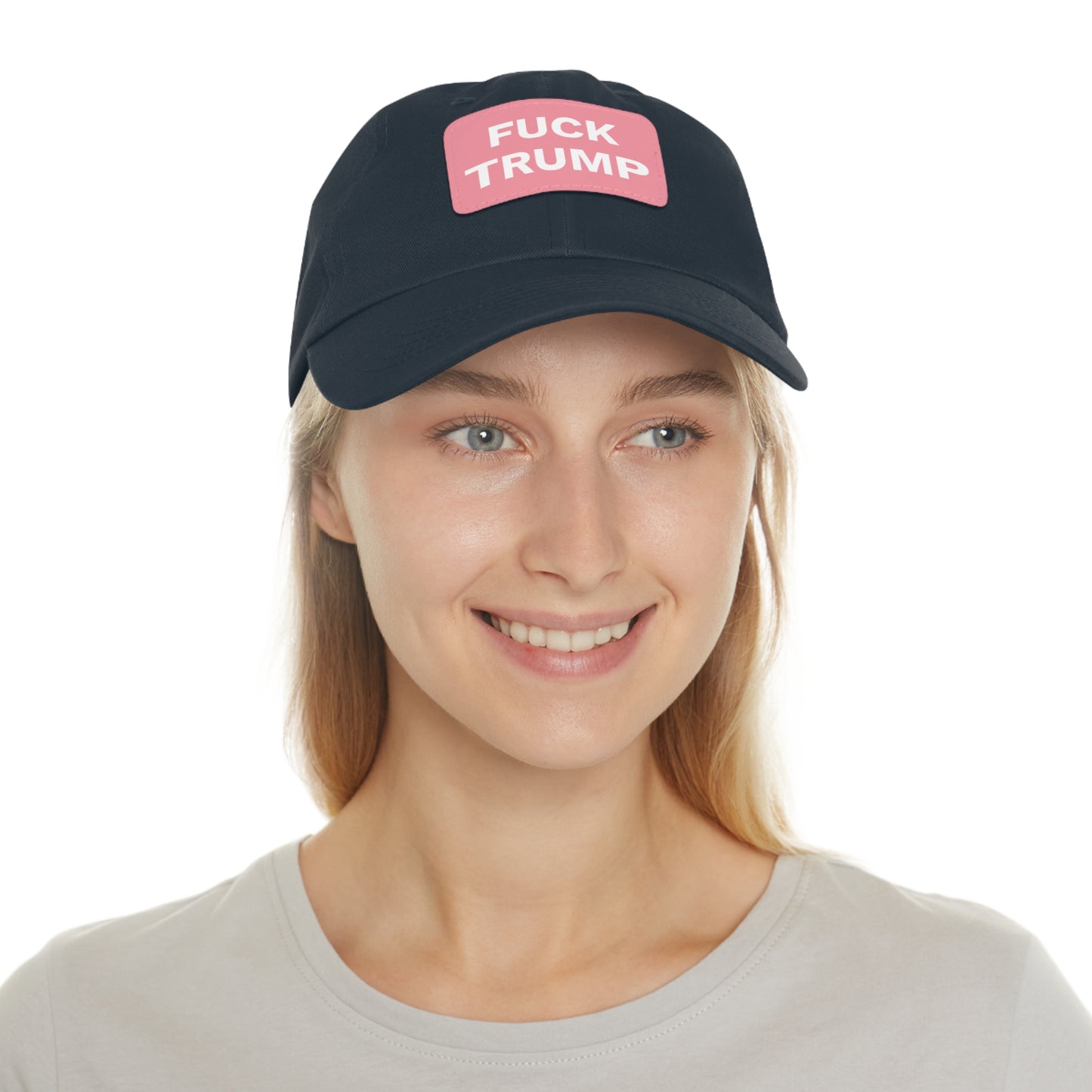 FUCK TRUMP - Dad Hat with Leather Patch