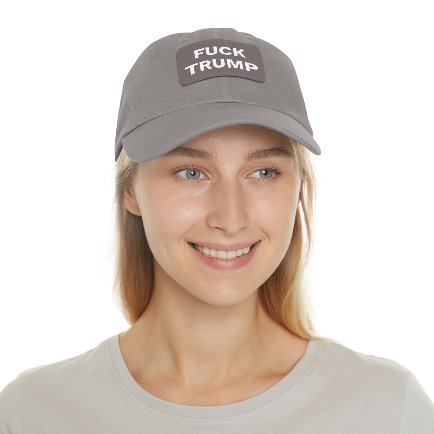 FUCK TRUMP - Dad Hat with Leather Patch