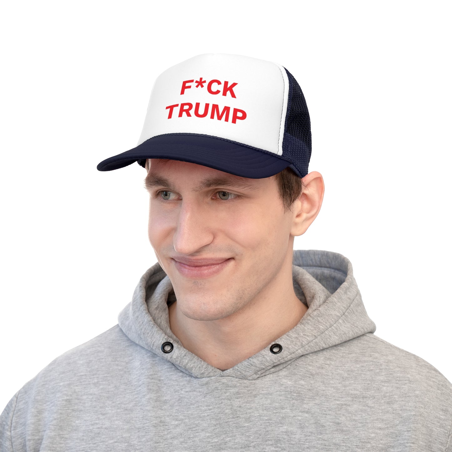 F*CK TRUMP - Trucker Caps, Red Letters, Anti-MAGA Hat