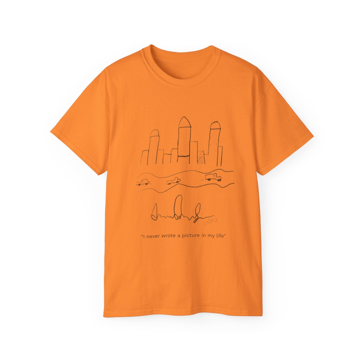 "I never wrote a picture in my life" T-shirt