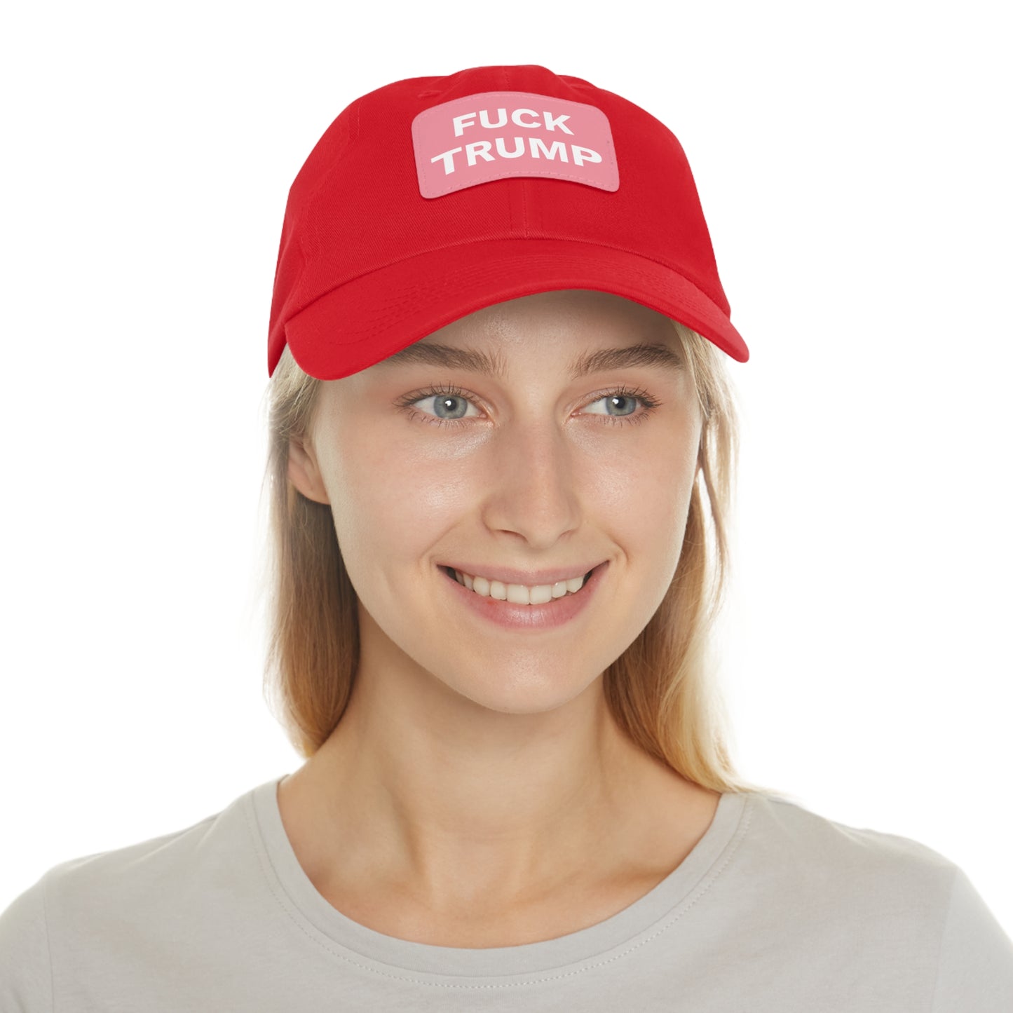 FUCK TRUMP - Dad Hat with Leather Patch