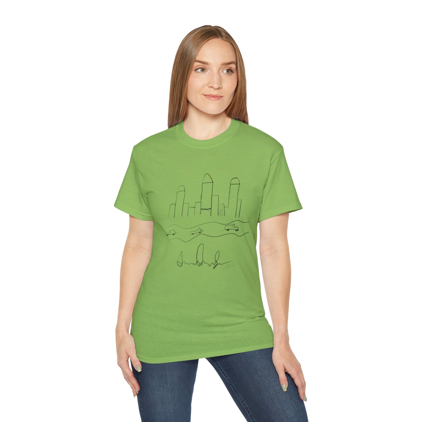 "I never wrote a picture in my life" - T-shirt w/ quote on back