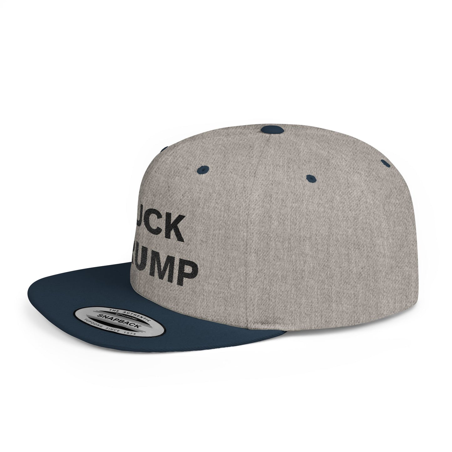 FUCK TRUMP Flat Bill Snapback Cap