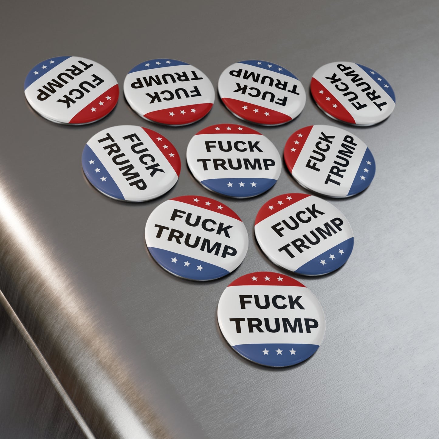FUCK TRUMP Round Magnet