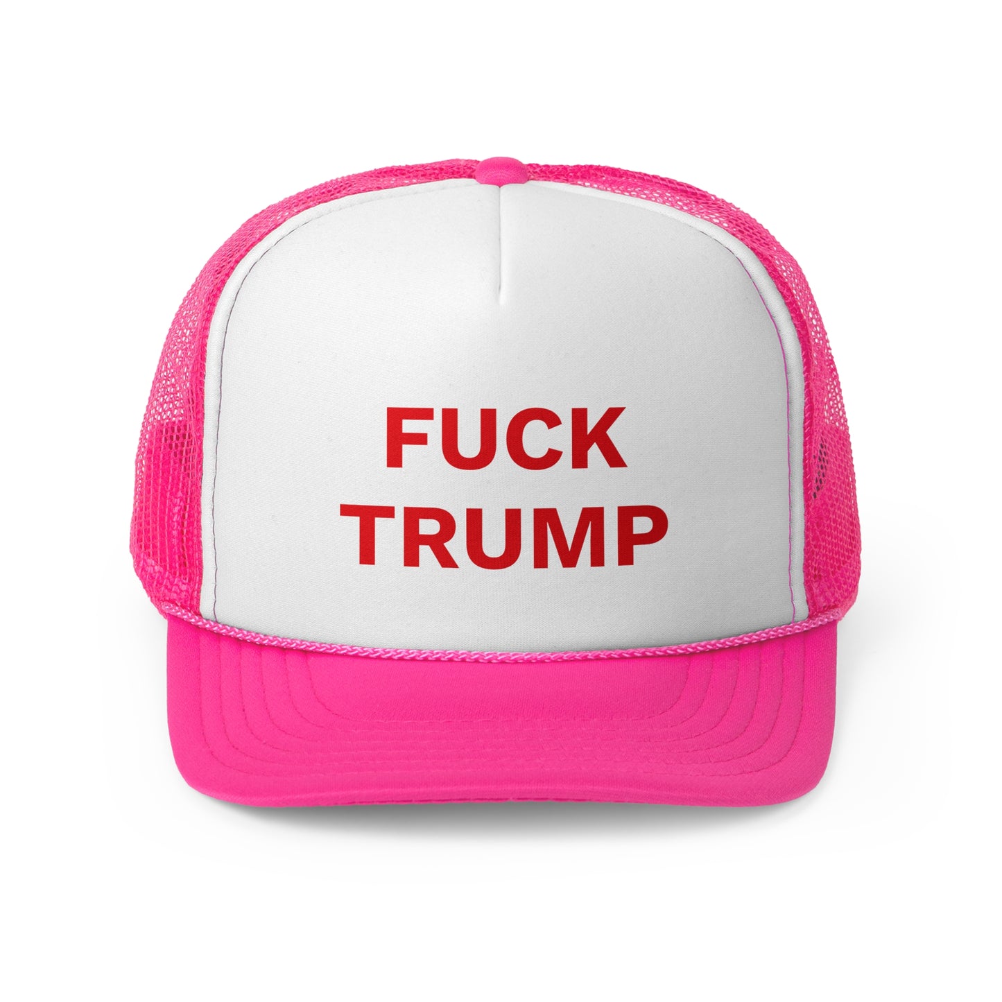 FUCK TRUMP - Trucker Caps, Red Letters, Anti-MAGA