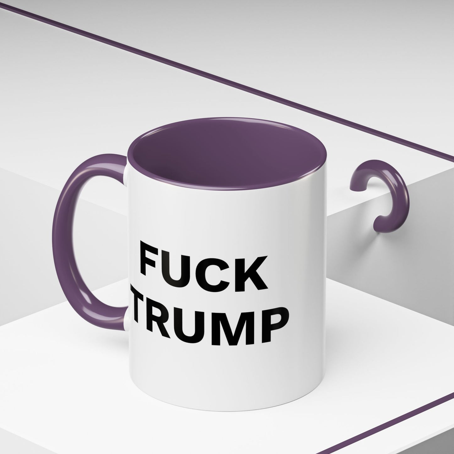 FUCK TRUMP - 2 Sided Design - Accent Coffee Mug (11, 15oz)