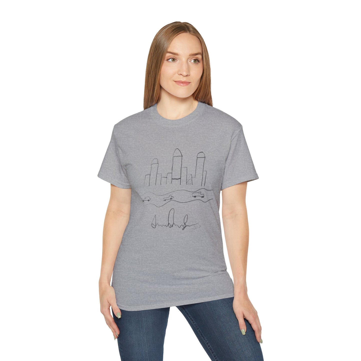"I never wrote a picture in my life" - T-shirt w/ quote on back