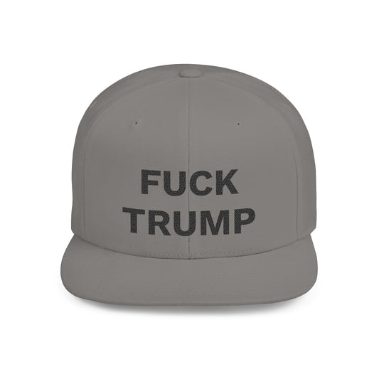 FUCK TRUMP Flat Bill Snapback Cap