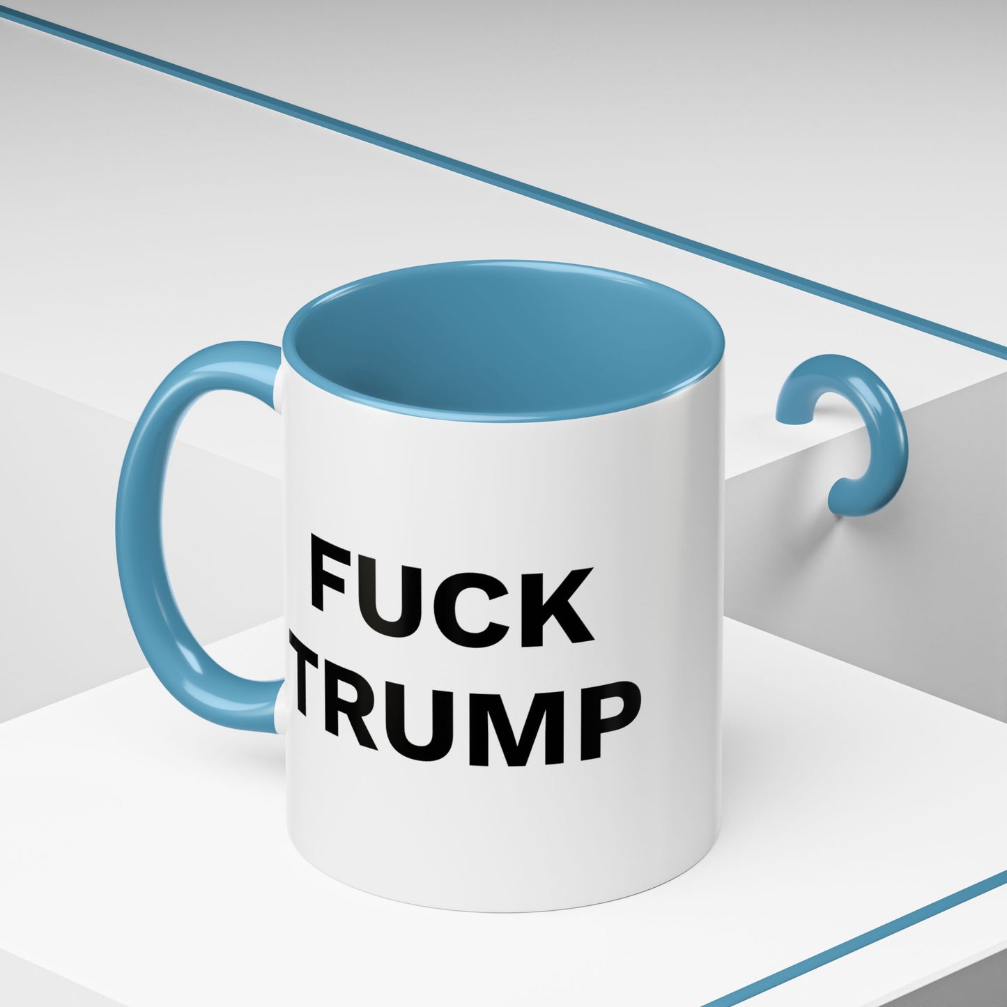 FUCK TRUMP - 2 Sided Design - Accent Coffee Mug (11, 15oz)