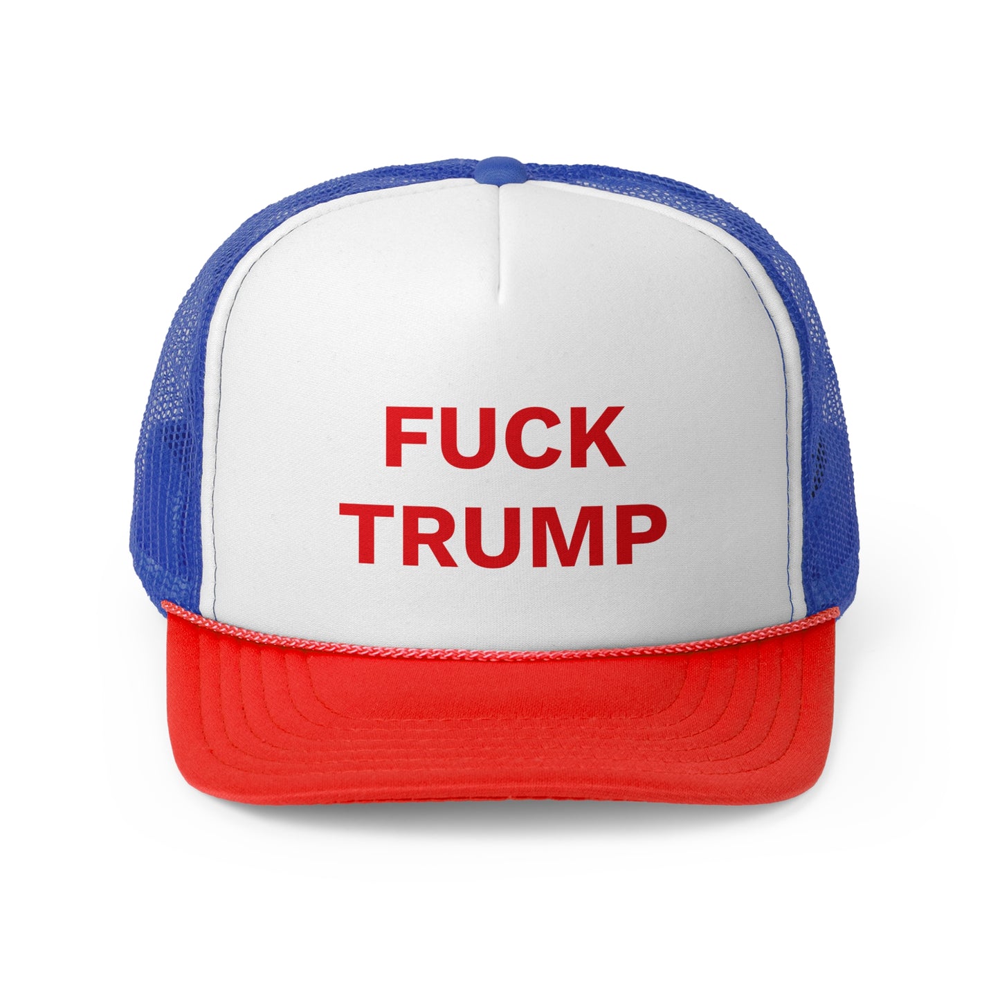 FUCK TRUMP - Trucker Caps, Red Letters, Anti-MAGA
