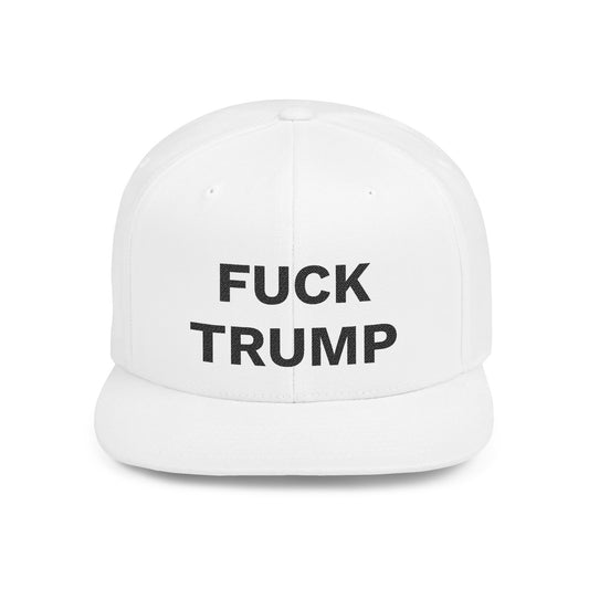 FUCK TRUMP Flat Bill Snapback Cap