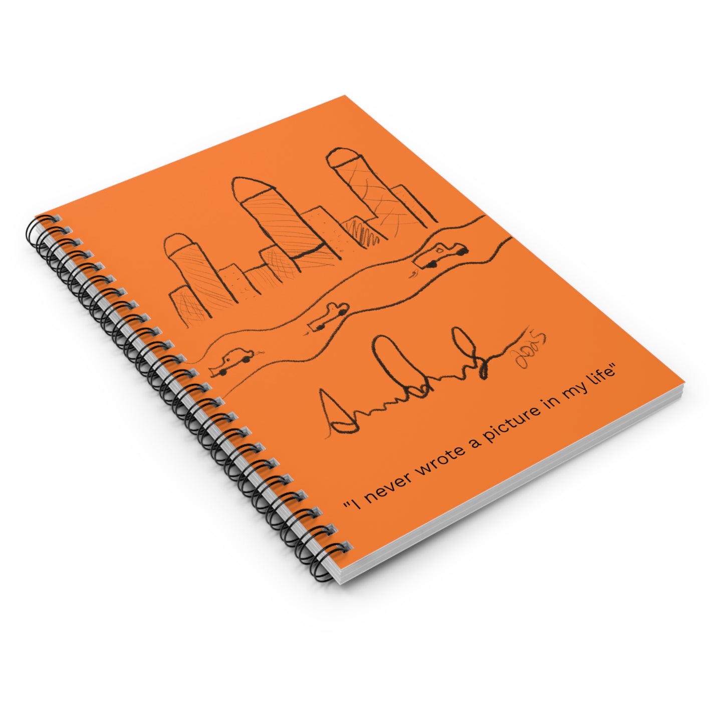 "I never wrote a picture in my life" - Spiral Sketchbook in Trump Orange