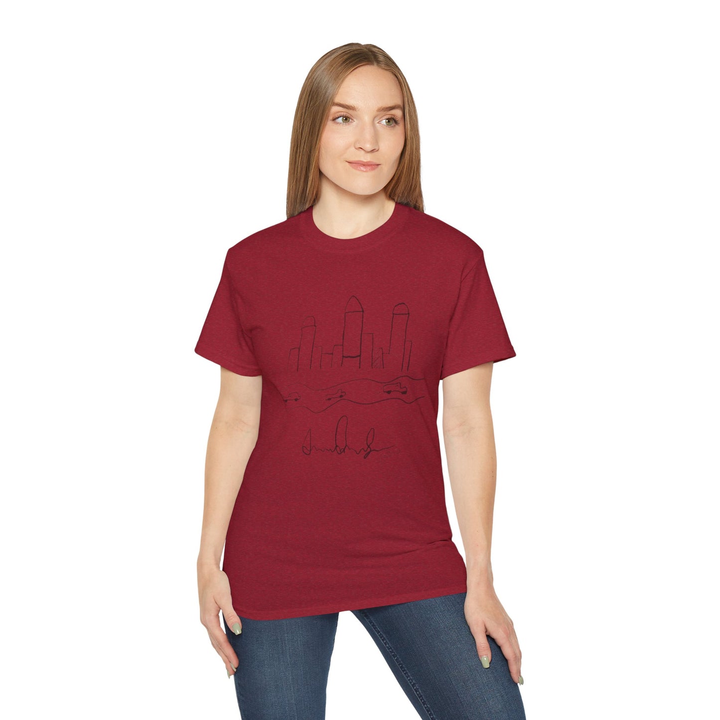 "I never wrote a picture in my life" - T-shirt w/ quote on back