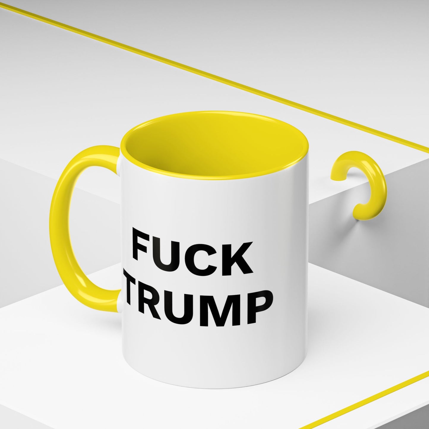 FUCK TRUMP - 2 Sided Design - Accent Coffee Mug (11, 15oz)