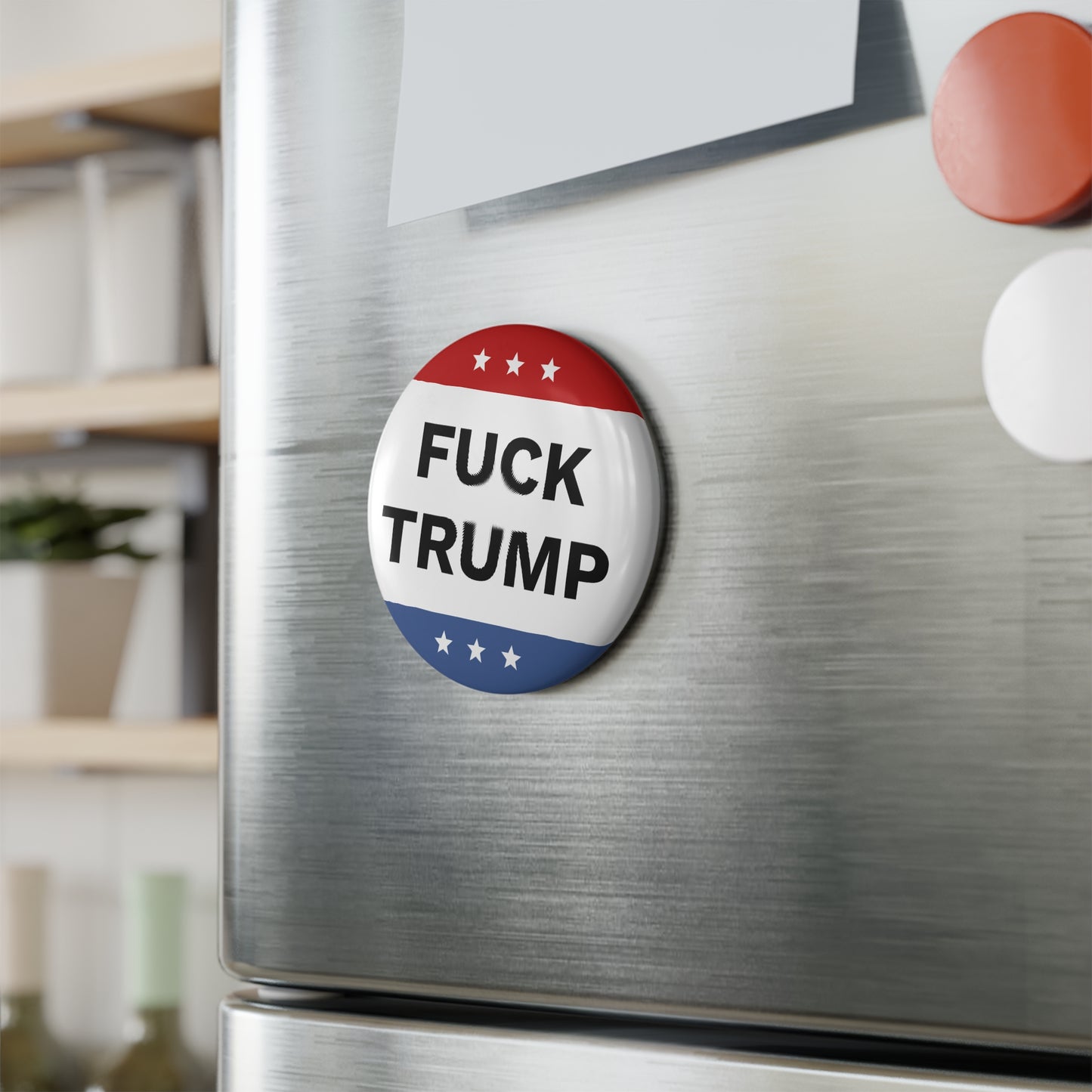 FUCK TRUMP Round Magnet