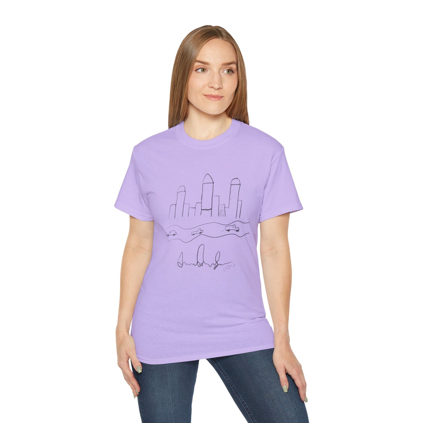 "I never wrote a picture in my life" - T-shirt w/ quote on back