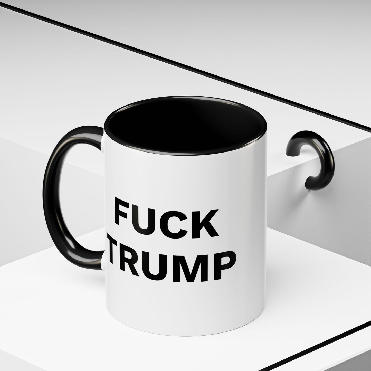 FUCK TRUMP - 2 Sided Design - Accent Coffee Mug (11, 15oz)
