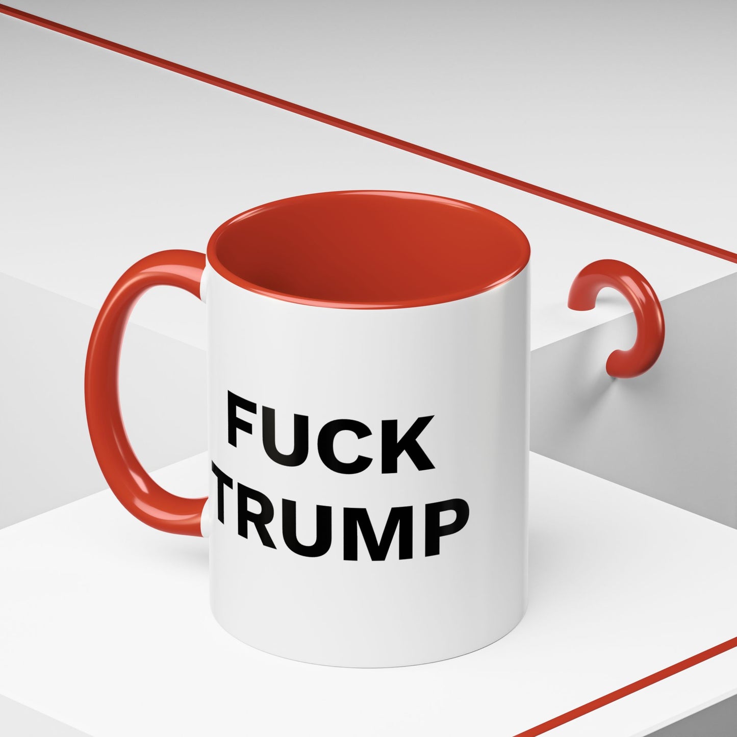 FUCK TRUMP - 2 Sided Design - Accent Coffee Mug (11, 15oz)