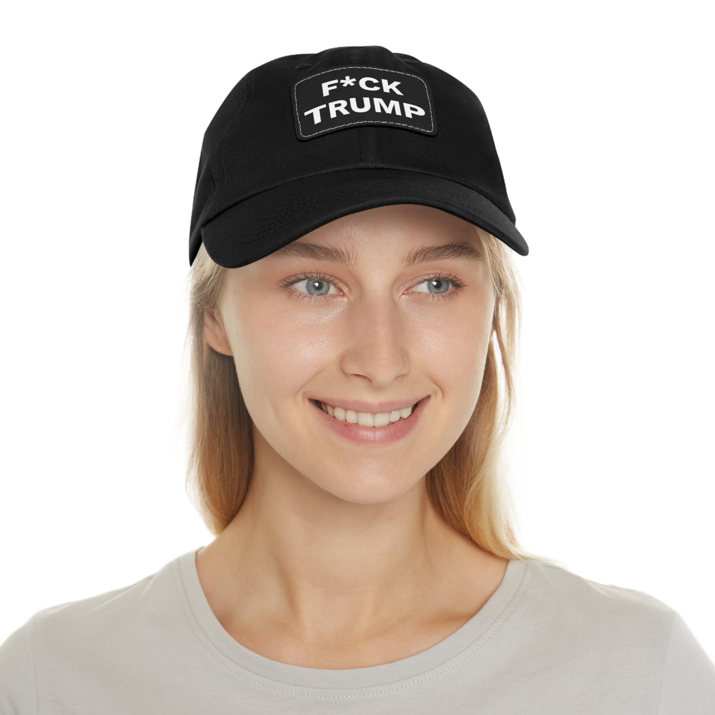 F*CK TRUMP - Dad Hat with Leather Patch