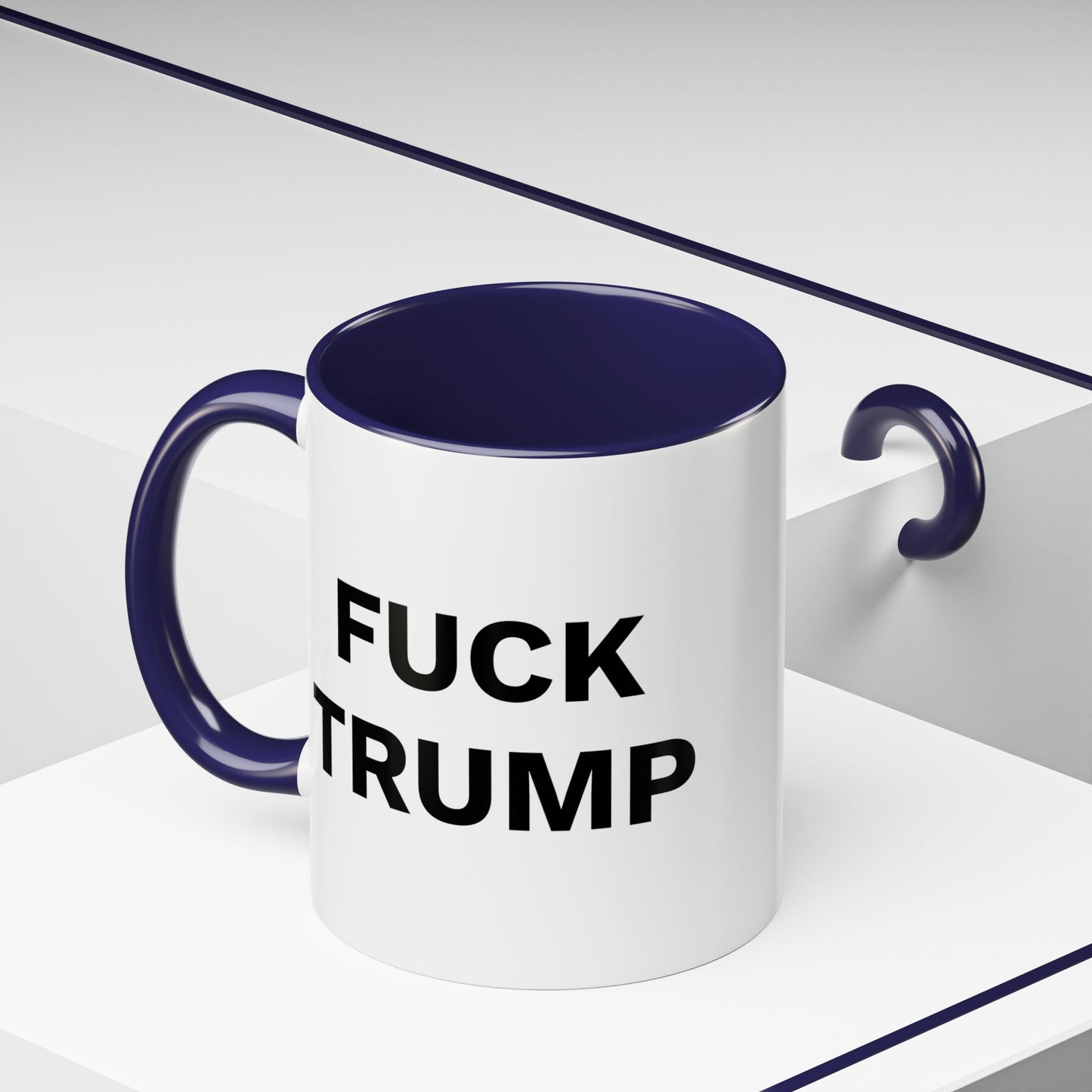 FUCK TRUMP - 2 Sided Design - Accent Coffee Mug (11, 15oz)