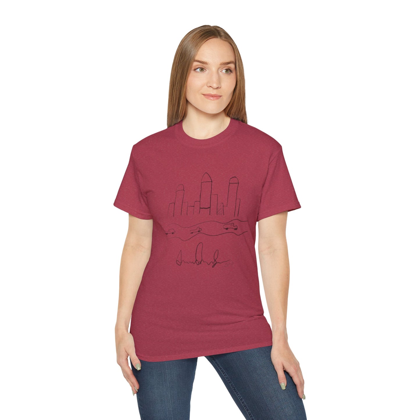 "I never wrote a picture in my life" - T-shirt w/ quote on back