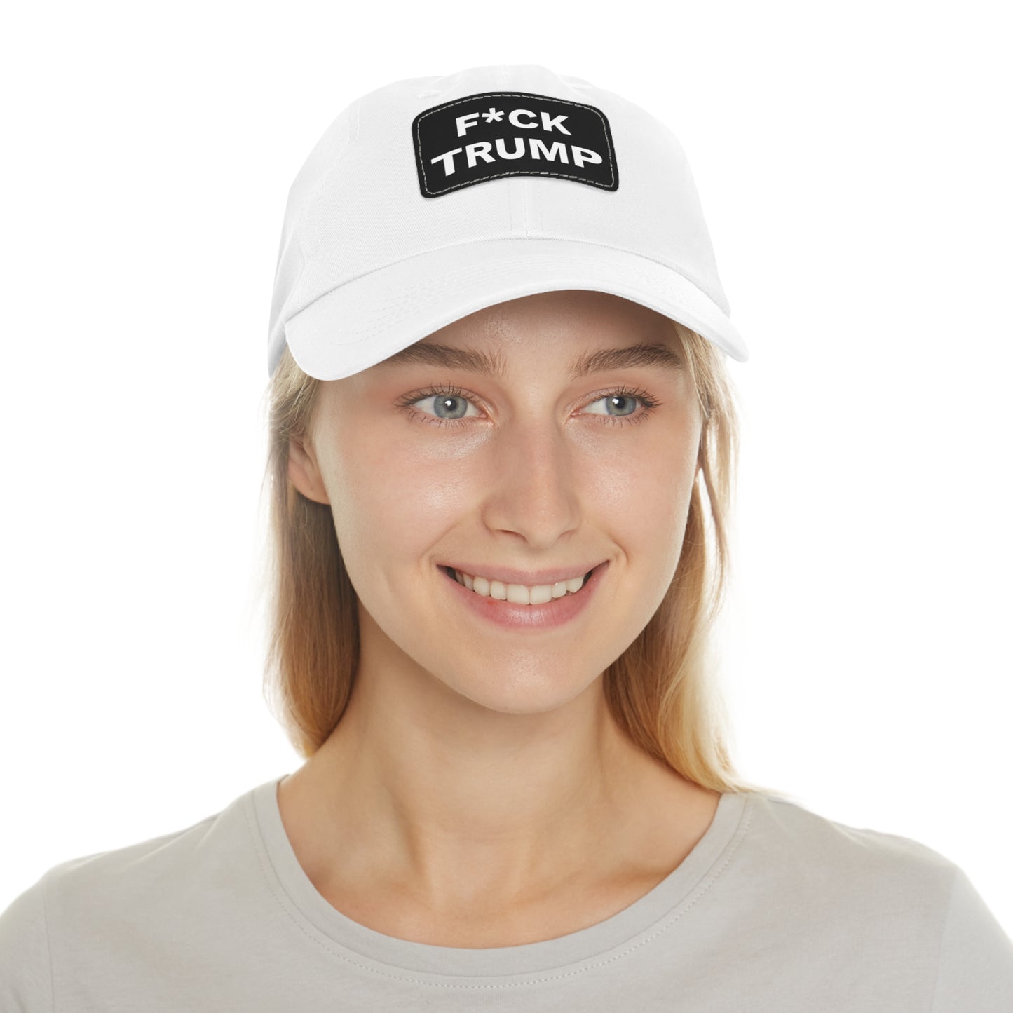 F*CK TRUMP - Dad Hat with Leather Patch