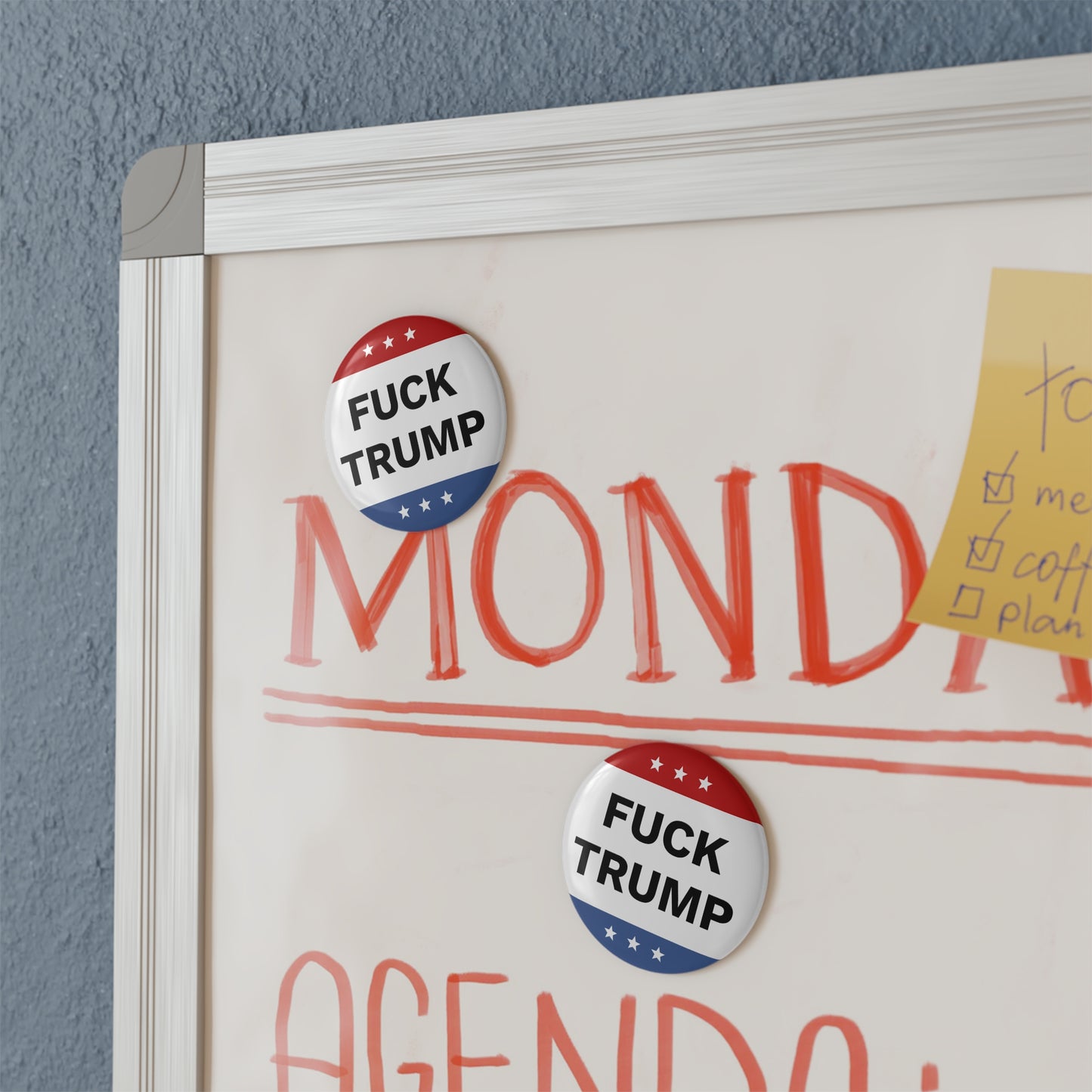 FUCK TRUMP Round Magnet