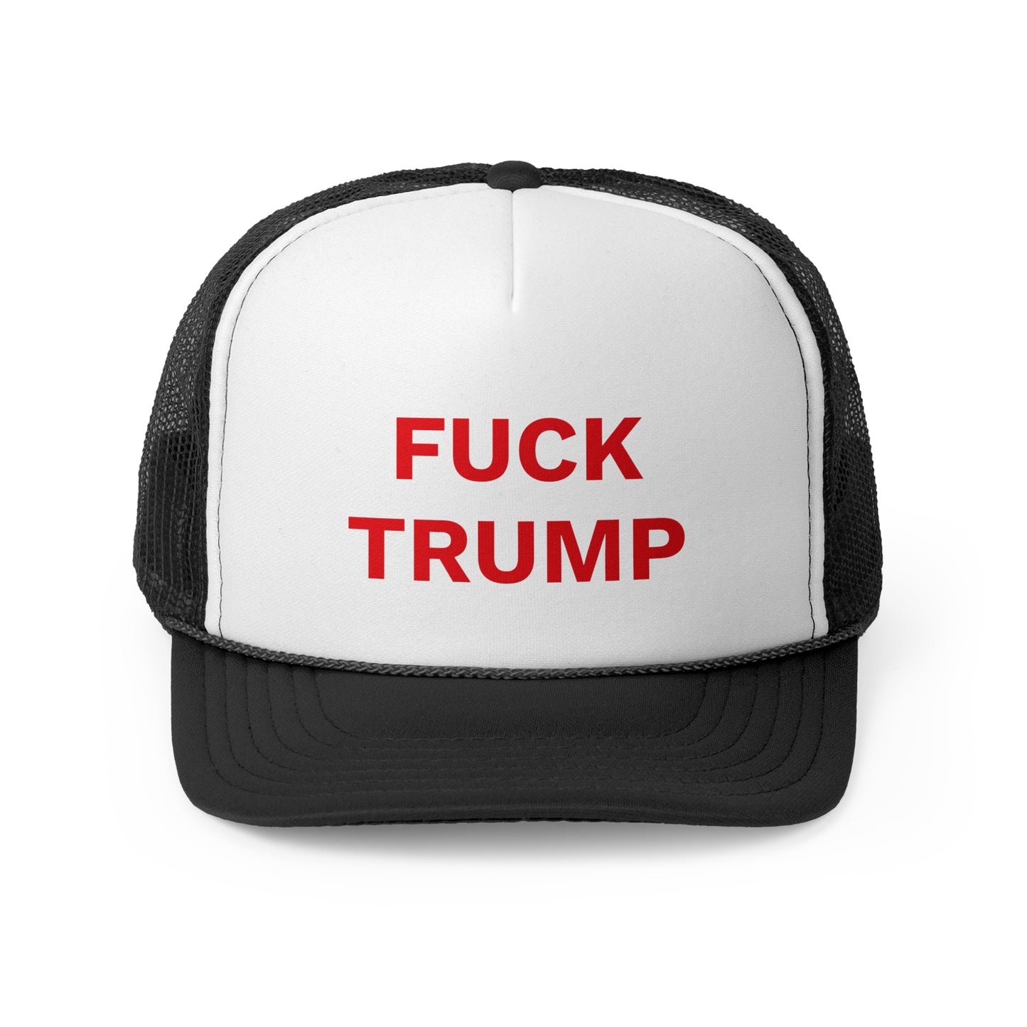 FUCK TRUMP - Trucker Caps, Red Letters, Anti-MAGA