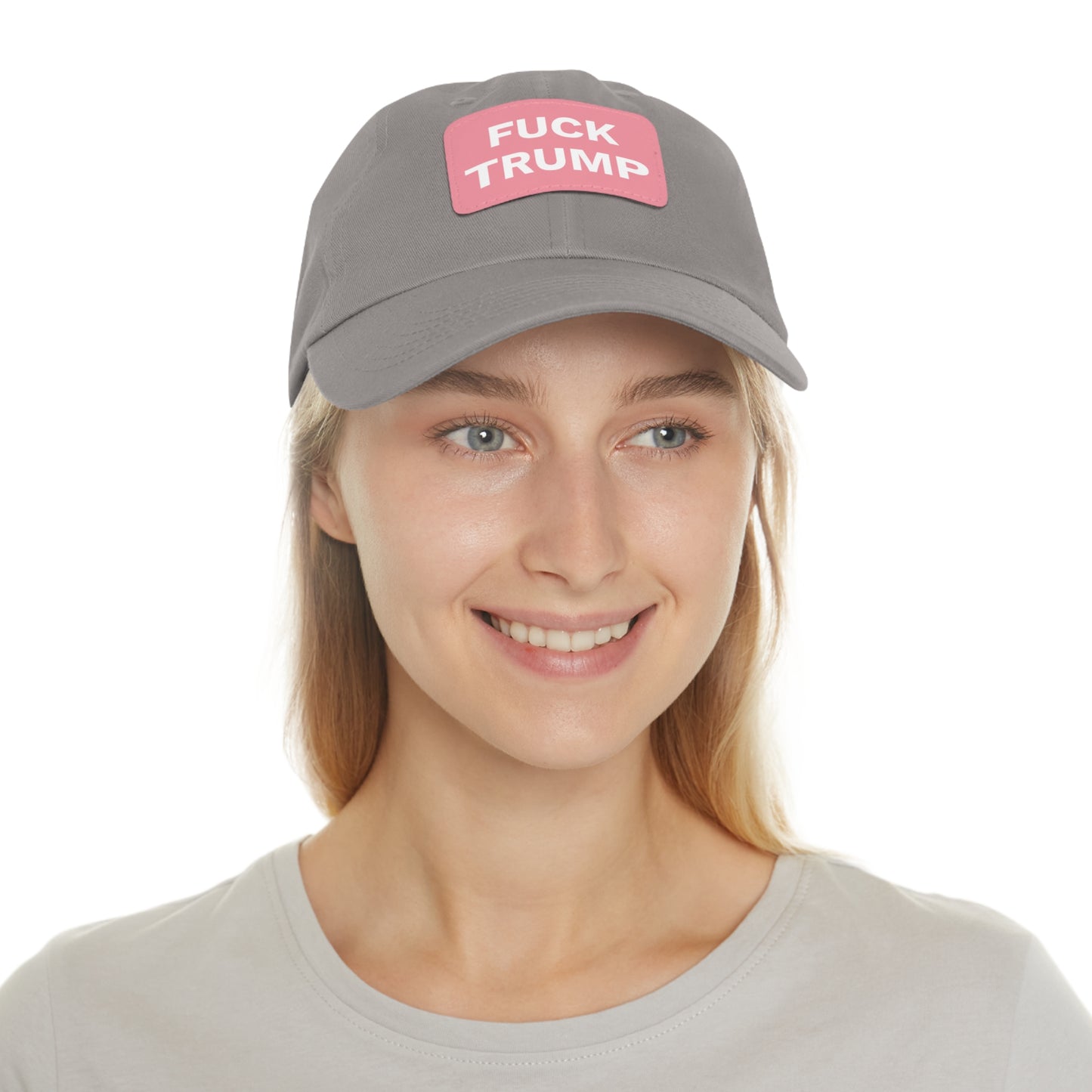 FUCK TRUMP - Dad Hat with Leather Patch