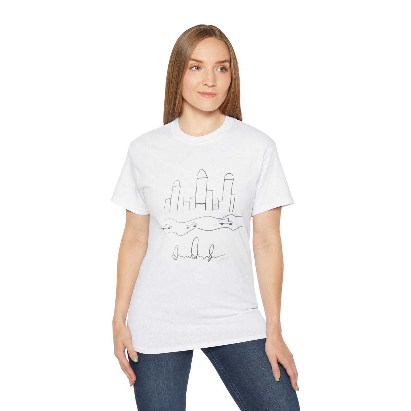 "I never wrote a picture in my life" - T-shirt w/ quote on back