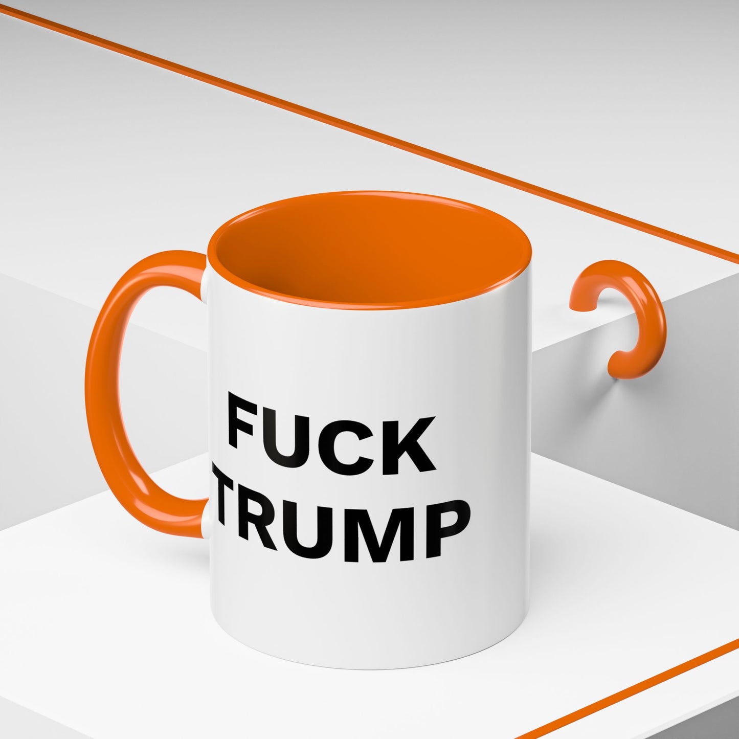 FUCK TRUMP - 2 Sided Design - Accent Coffee Mug (11, 15oz)